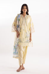 Stitched Luxury Lawn Suit