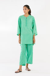 Stitched Dyed Brochia Shirt + Culotte