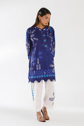 Stitched Printed Viscose Shirt + Culotte