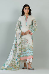 Stitched Printed Lawn Shirt+ Dupatta