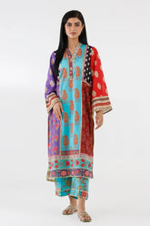 Stitched Embroidered Lawn Shirt+ Culotte