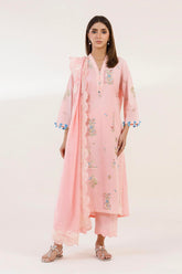 Stitched Embroidered Lawn Suit