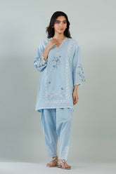 Stitched Embroidered Lawn Shirt+ Shalawar