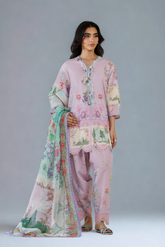 Stitched Printed Muzlin Suit