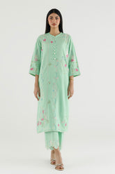 Stitched Embroidered Lawn Shirt+ Culotte