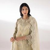 Stitched Embroidered Raw Silk Suit