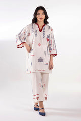 Stitched Printed Jacquard Shirt + Culotte