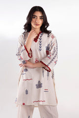 Stitched Printed Jacquard Shirt + Culotte