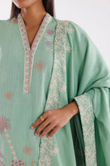 Stitched Khaddar Muzlin Suit