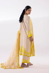 Stitched Embroidered Raw Silk Suit