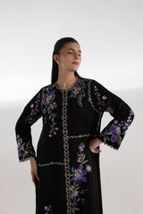 Stitched Embroidered Khaddar Shirt + Culotte