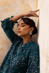 Stitched Nura Organza Embroidered Suit