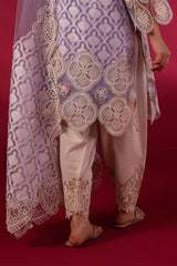 Stitched Embroidered Raw Silk Shalwar