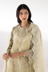 Stitched Embroidered Raw Silk Suit