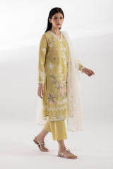 Stitched Muzlin Embroidered Lawn Suit