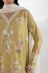 Stitched Muzlin Embroidered Lawn Suit
