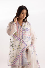 Stitched Lawn Muzlin Suit