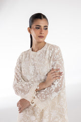 Stitched Embroidered Slub Shirt + Dupatta