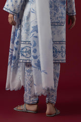 Stitched Printed Slub Skinny Shalwar