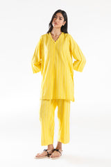 Stitched Dyed Brochia Shirt + Culotte
