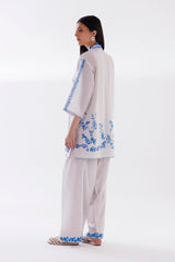 Stitched Printed Slub Shirt + Shalwar