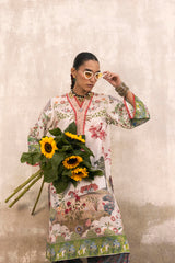Stitched Printed Viscose Shirt + Culotte