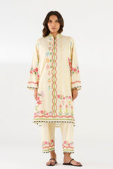 Stitched Printed Lawn Shirt+ Culotte