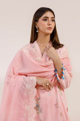 Stitched Embroidered Lawn Suit