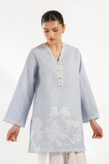 Stitched Embroidered Chambray Shirt+ Shalwar