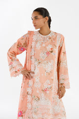 Stitched Embroidered Lawn Suit