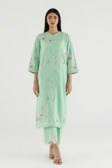 Stitched Embroidered Lawn Shirt+ Culotte