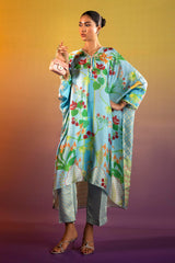 Stitched Printed Satin Shirt + Culotte