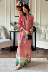 Stitched Printed Raw Silk Shirt