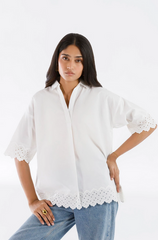 Embroidered Slub Shirt