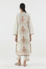 Stitched Embroidered Lawn Shirt+ Culotte